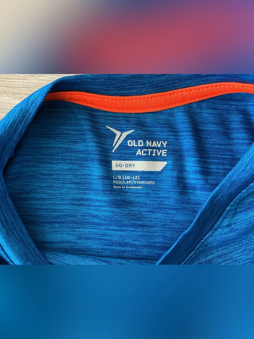 Old Navy Active Go-Dry Boys’ Long-Sleeve Performance Shirt – 10–12 – Blue